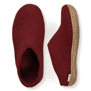 Discount Slip-On Leather Sole Women Slippers